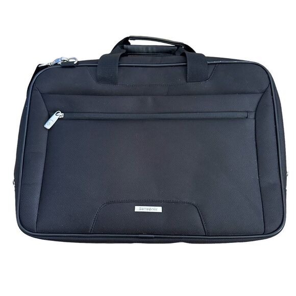 Samsonite ~ Black Laptop work/travel bag with crossbody strap ~ lots of pockets - Picture 1 of 12